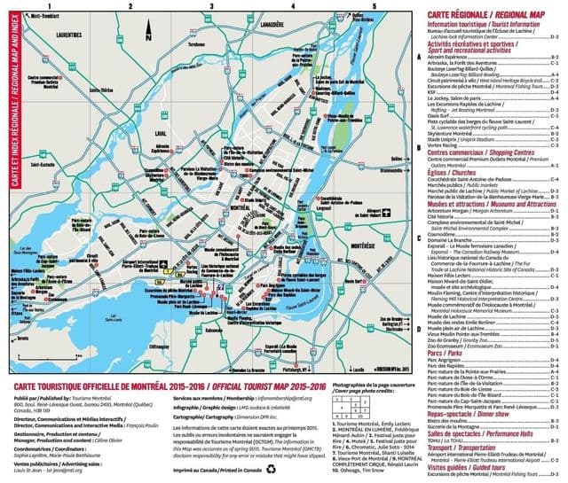 Mapa das estradas de Montreal